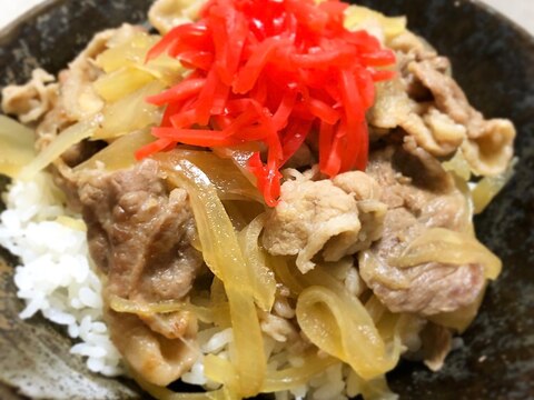 旦那も息子も喜ぶ♩お手軽牛丼